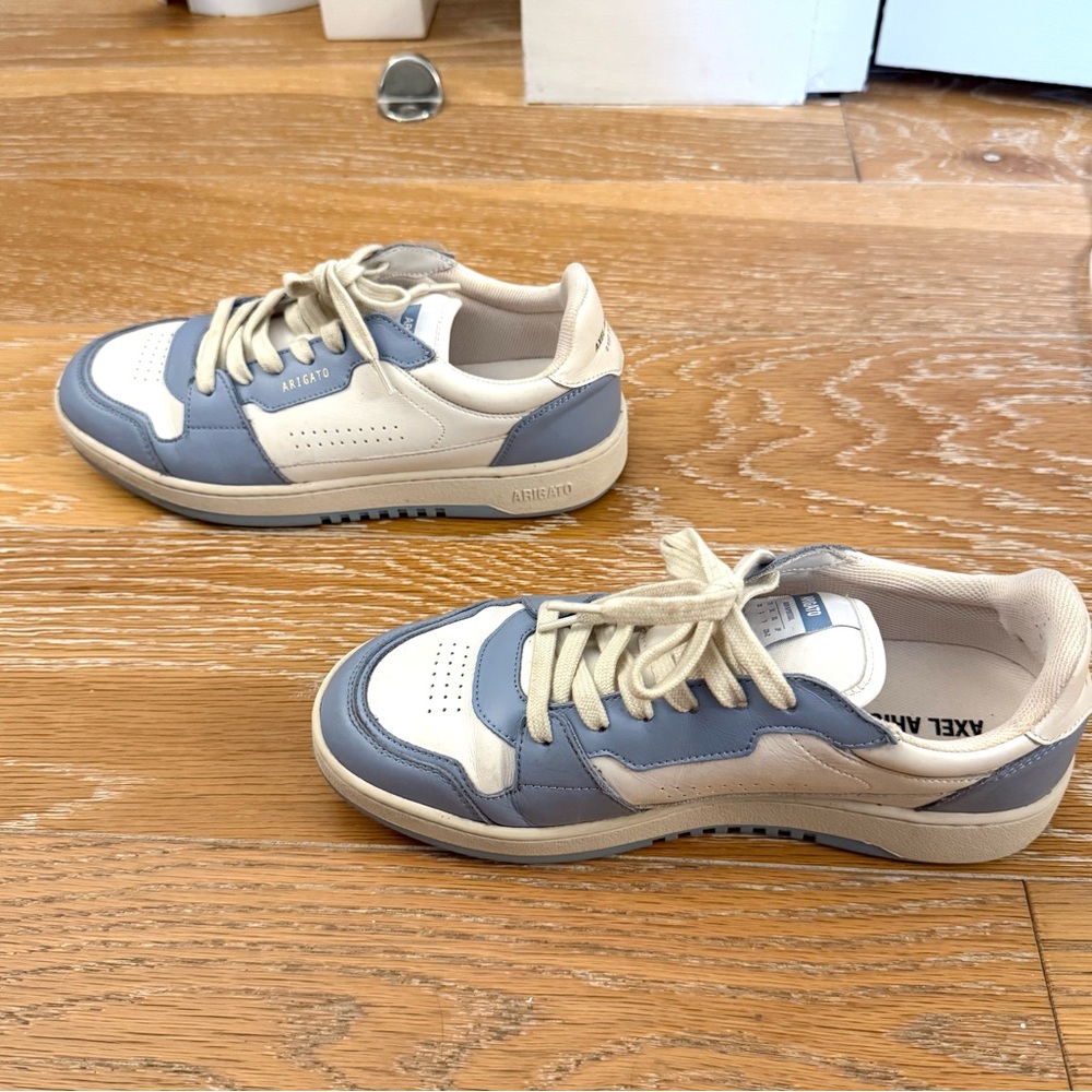 White & Blue Dice Lo Sneakers - Light Blue and White Sneaker - Picture 5 of 7